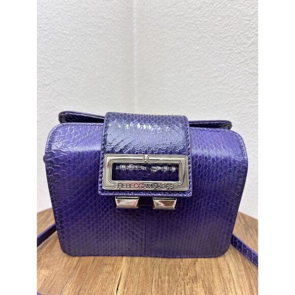 Rebecca Minkoff - Embossed Leather Shoulder Bag - Purple - Picture 4 of 9